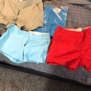 Four pair of J.Crew shorts size 8. NWT/worn once!